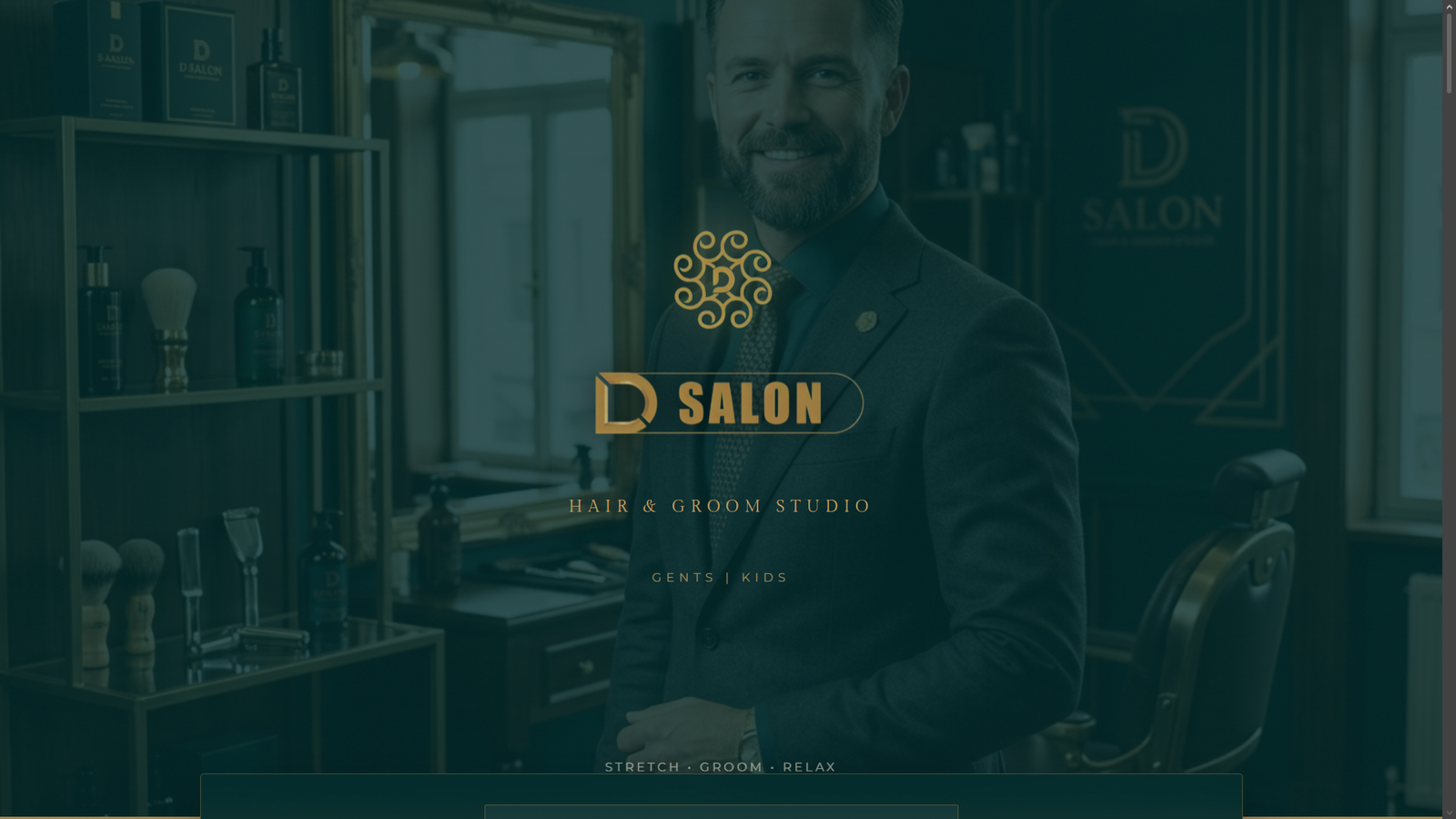 D Salon premium hair and groom studio website by ARIES WEBS Kochi